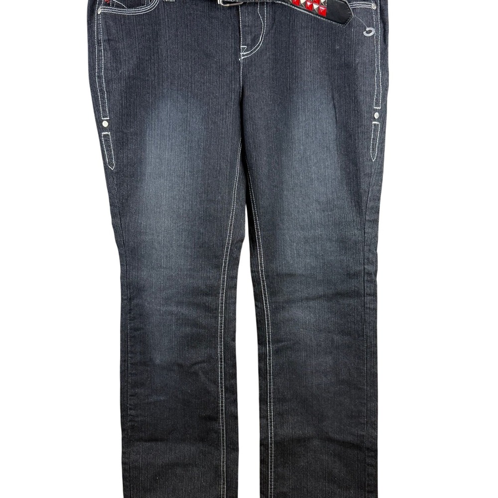 Jazzie Blue Jeans‎ Embroidered y2k vintage size 11/12 retro embroidered red